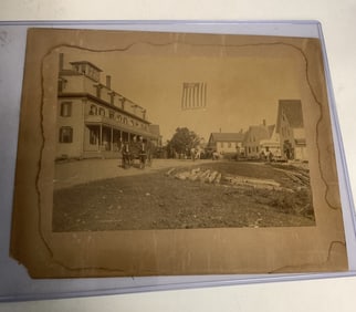 1884 Harrison & Morton Campaign Flag in mounted Ph