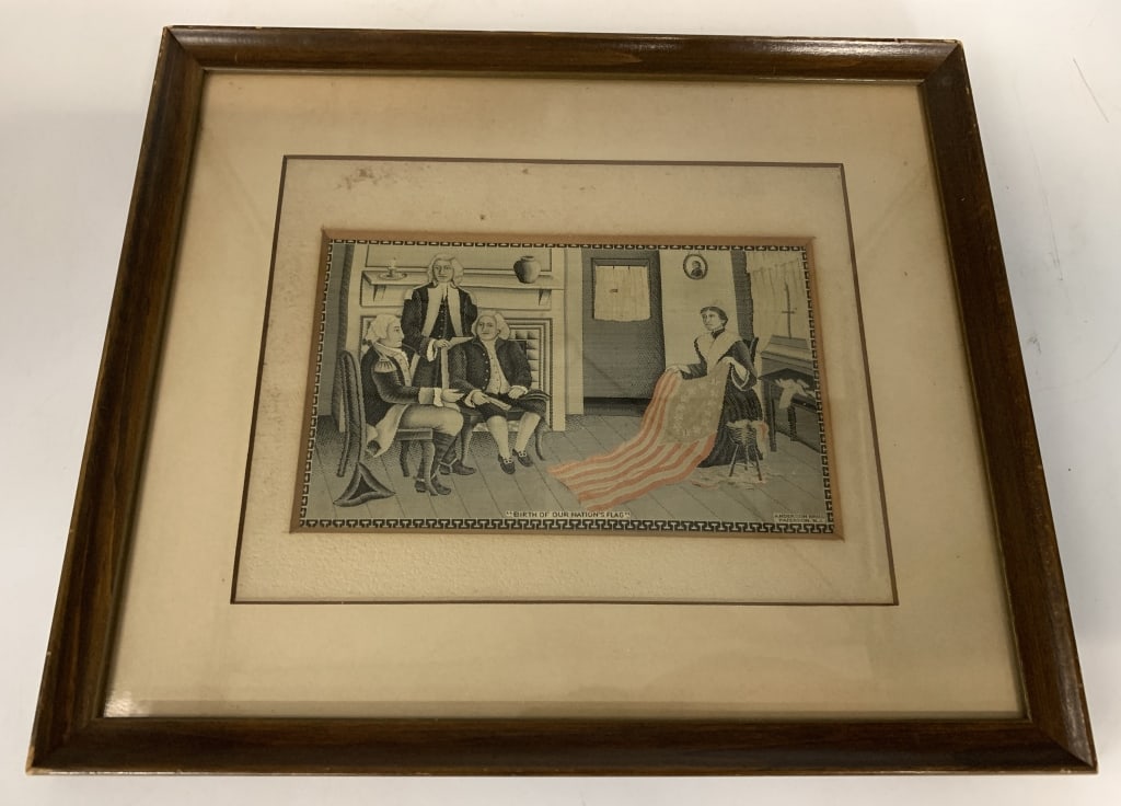 Betsy Ross Woven Silk American Flag Interior Scene (1 of 3)