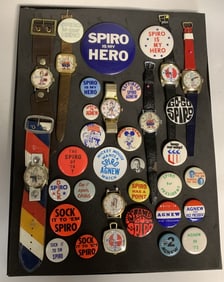 1968-1972 Spiro Agnew Collection of Buttons & Watc