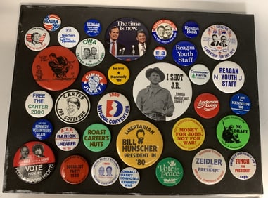 1980 Reagan, Carter & Third Party Button Collectio