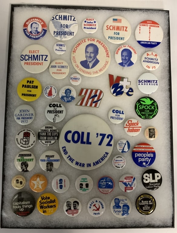 1972 Third Party Presidential Campaign Buttons (1 of 3)