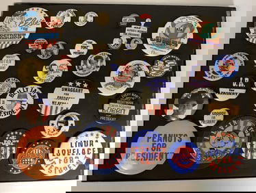 1920s-2000 Spoof For President Button Collection.