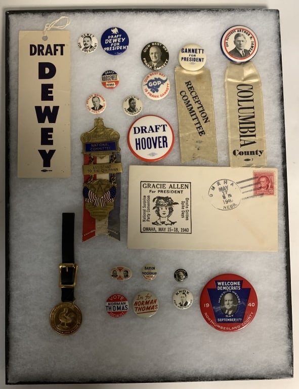 1940 Buttons- Third Party, Hopefuls & Gracie Allen (1 of 4)