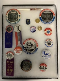 1960s Space & Astronauts Buttons Shepard, Glenn, C