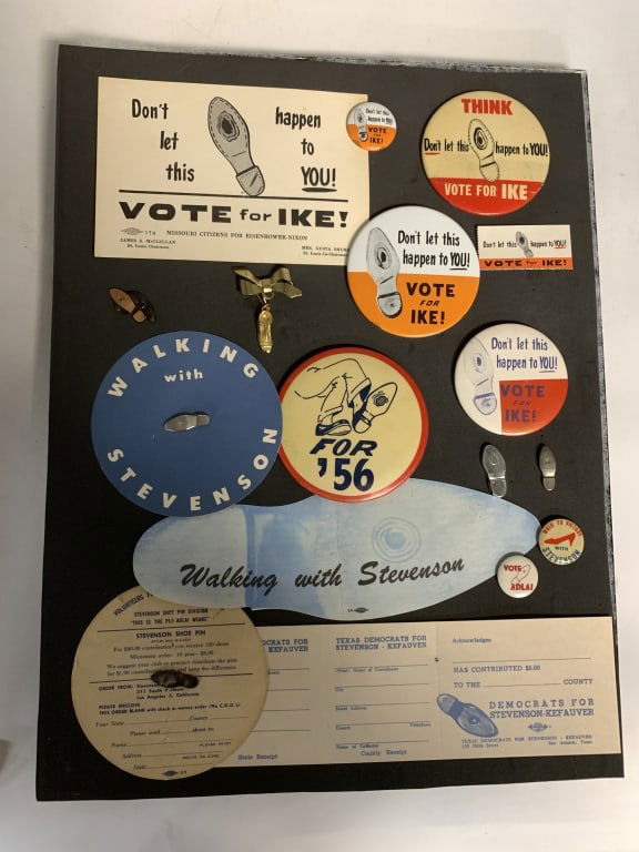 1956 Stevenson Hole In Shoe Collection Buttons & B (1 of 3)