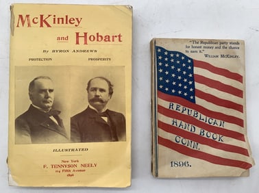 1896 McKinley & Hobart Republican Handbook Pair.