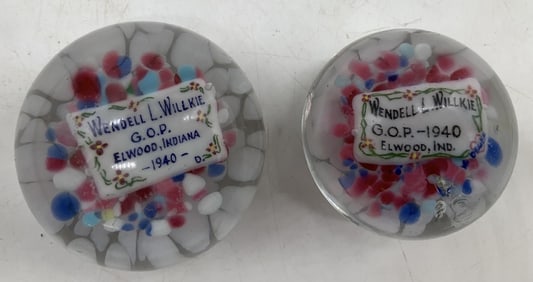 1940 Wendell L Willkie Notification Elwood, IN Gla