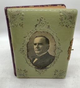 C.1900 McKinley Celluloid Ornate Covered Photo Alb