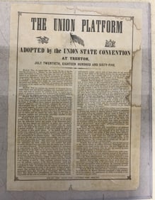 UnionConvention New Jersey 1865 Post civil War Bro