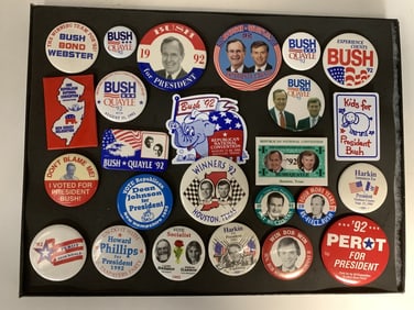 1992 Bush & 3rd Party Collection of 25 Buttons