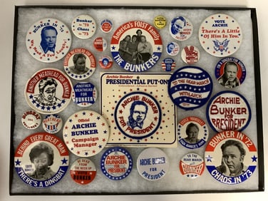 1972 Archie bunker Spoof Campaign Buttons