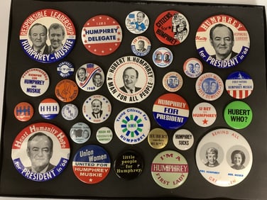 1968 Humphrey Presidential Campaign Button Collect