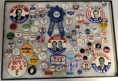 1968 Nixon Collection of 74 Presidential Campaign