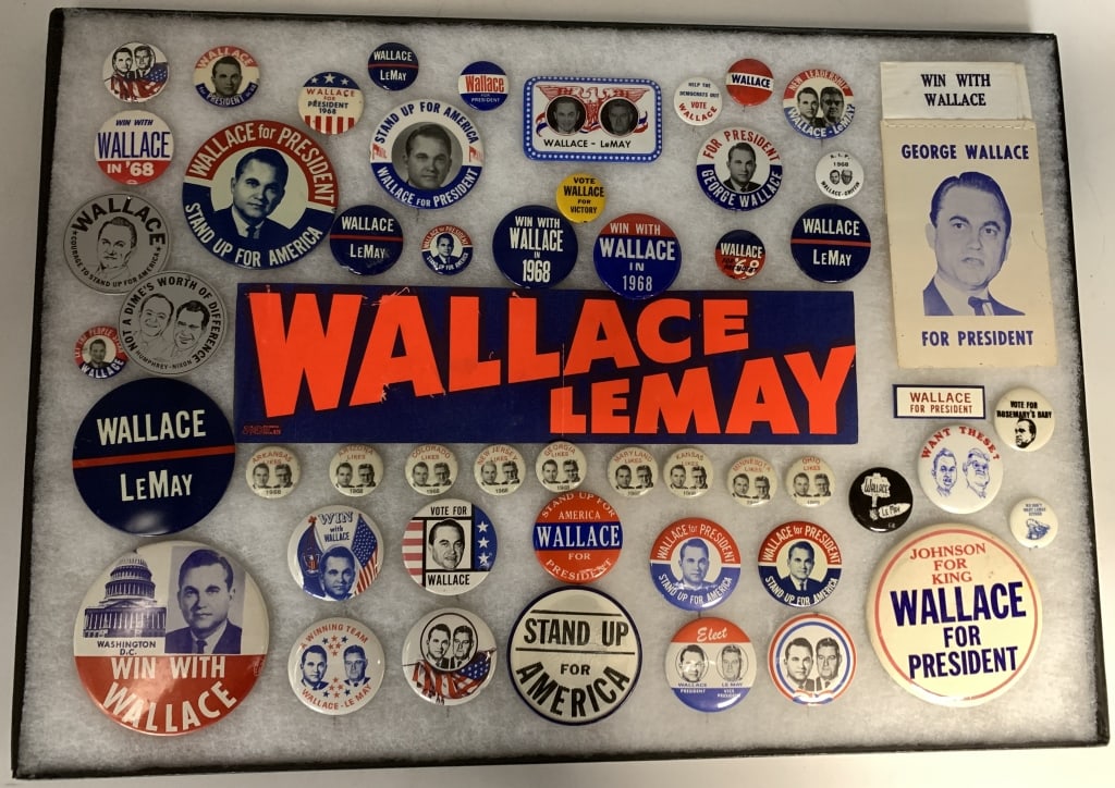 1968 George Wallace Campaign Button Collection (1 of 4)