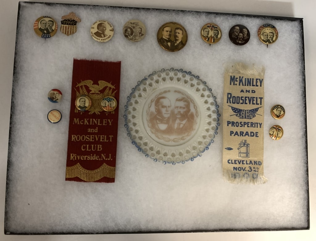 1900 McKinley & Roosevelt Buttons, Ribbons, & Juga (1 of 4)