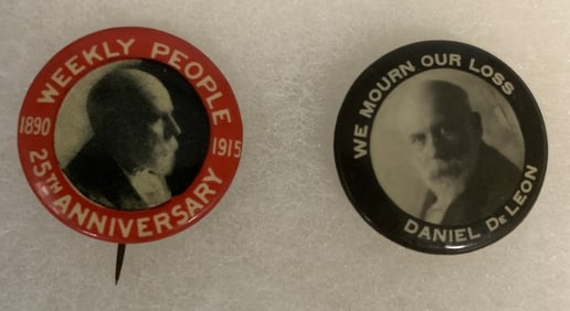 Socialist Labor Party Daniel DeLeon Portrait Butto