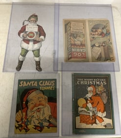 Santa 4 Pieces of Christmas Advertising Ephemera