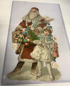 Santa Christmas Gorgeous Die Cut Giant Relief of S