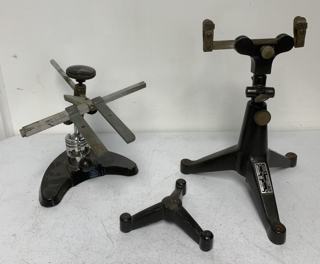 3 cast iron bases/stands: have wear with scratches and paint loss