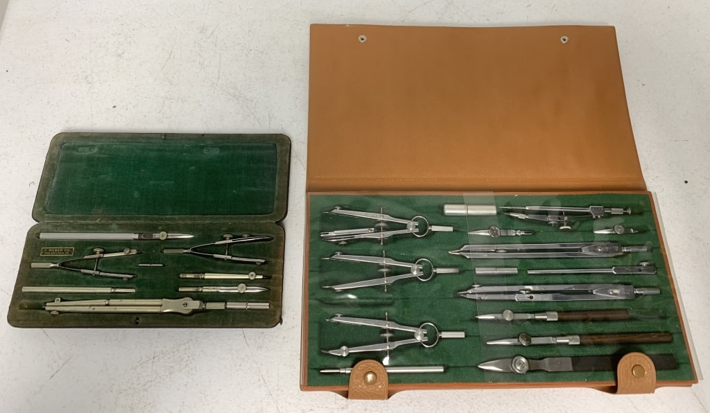 Weber Cosmos & Montgomery Ward drafting sets (1 of 5)