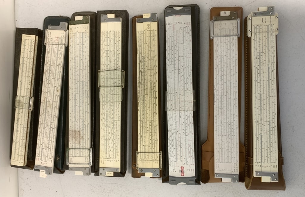 8 slide rules; Jason, K&E, Dietzgen, Koh-I-Noor (1 of 4)