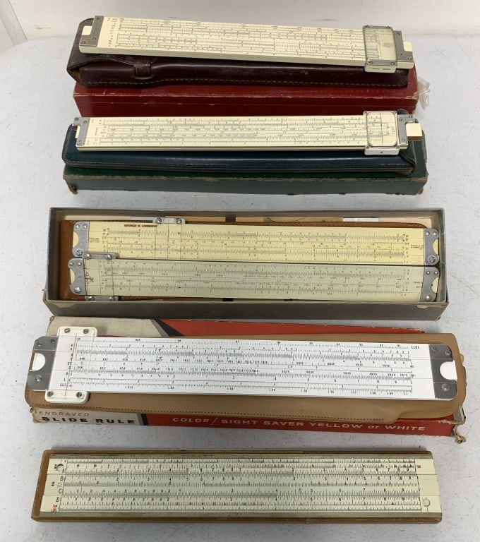 lot of 6 Slide Rules (1 of 4)