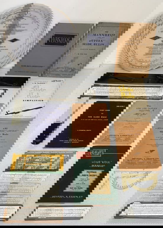 15+ Slide Rules, Instructions, Protractor, Divider (1 of 5)