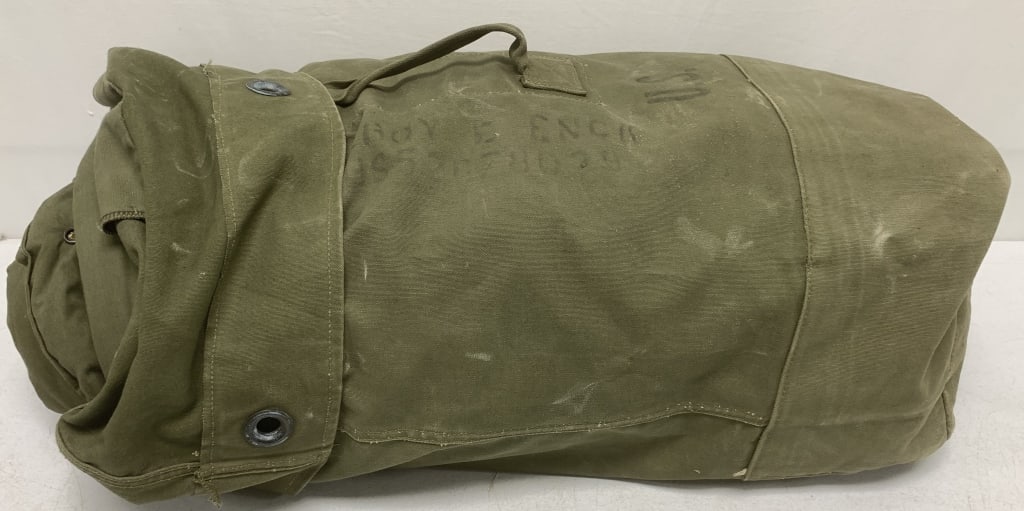 Military Sleeping Bag w/ Cover: spot spots on bag, some wear