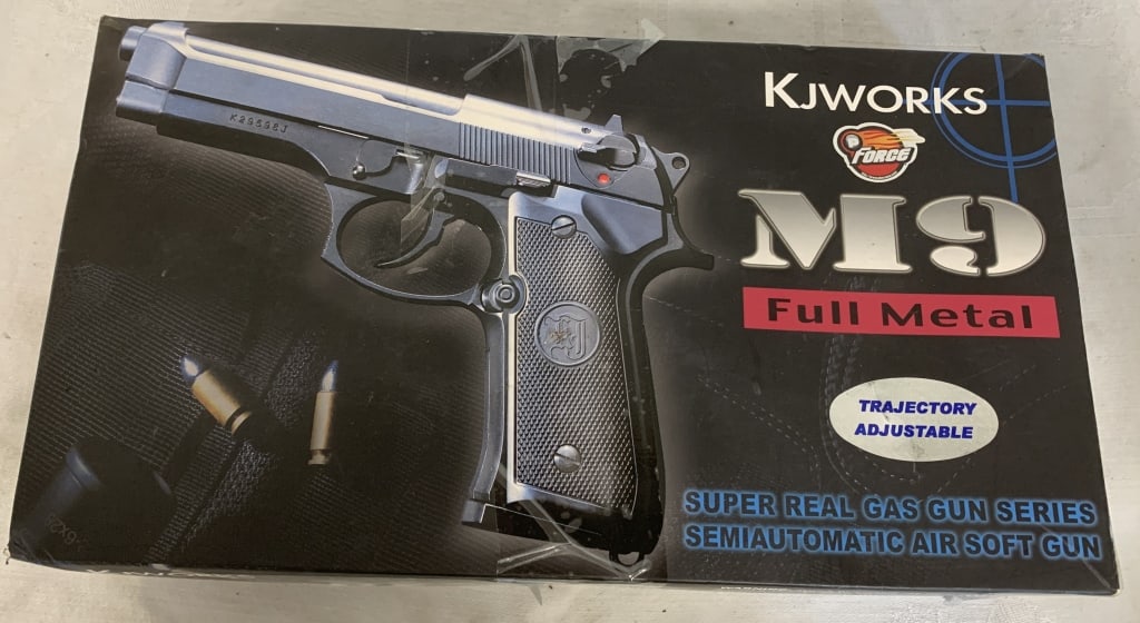 KJWorks M9 airsoft handgun: untested, has wear; ser.# KJ35569