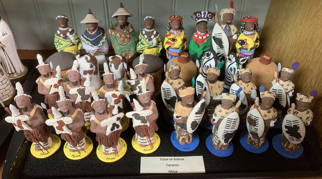 African ceramic figural chess set (1 of 3)