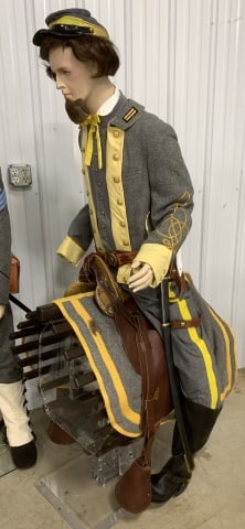 civil war dressed mannequin in saddle (1 of 6)