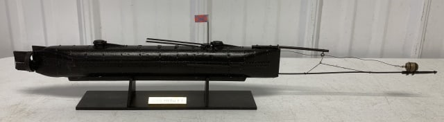 Civil War CSS Hunley replica: has wear and a repair as shown