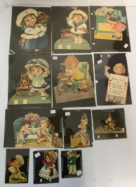 12 Valentines: some wear and damage