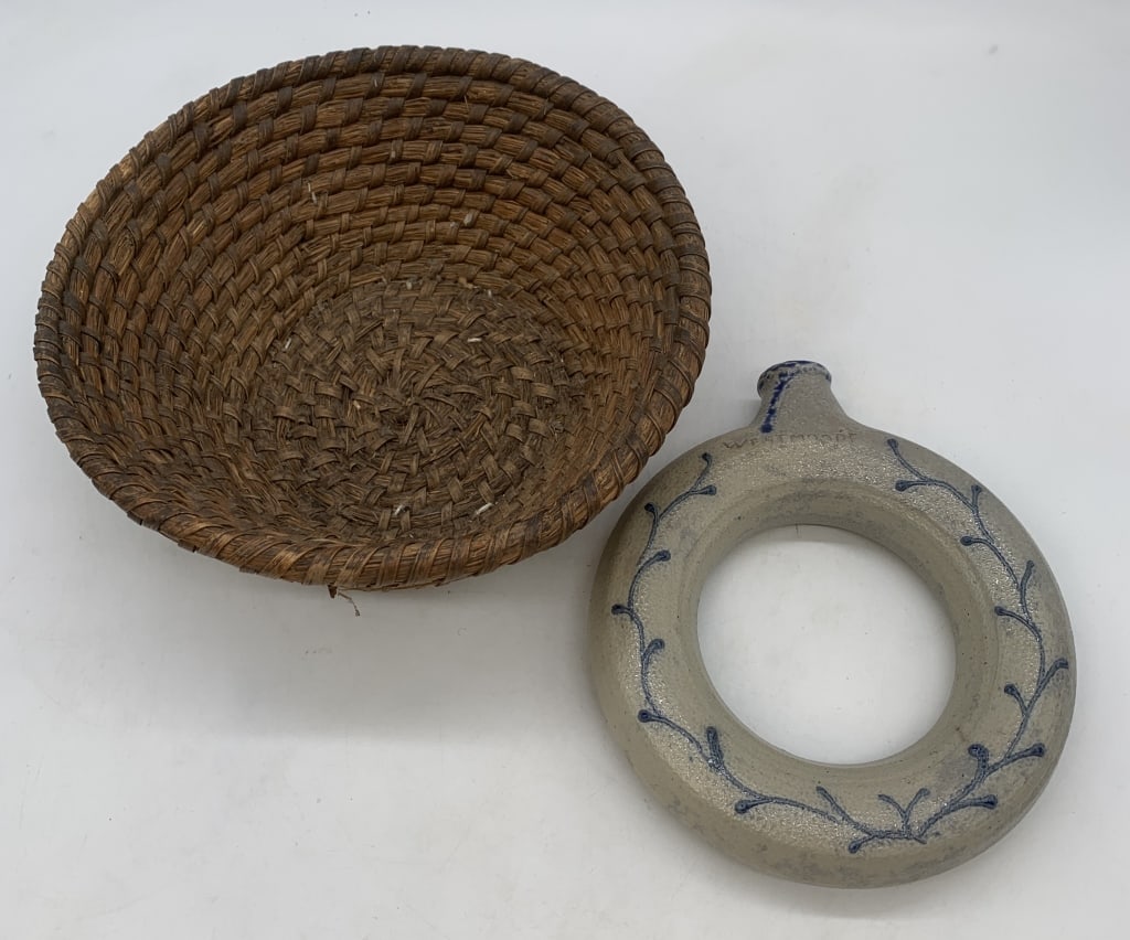 Westmore pottery ring jug and basket (1 of 5)
