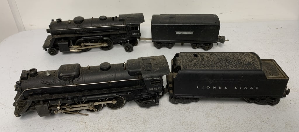 Lionel 2026 & 1684 Engines with tenders: untested; show wear with some damage