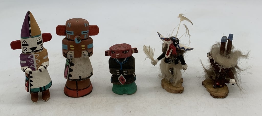 5 small Kachina dolls,one by Willie Coin (1 of 5)