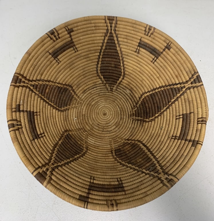 woven basket: shows wear