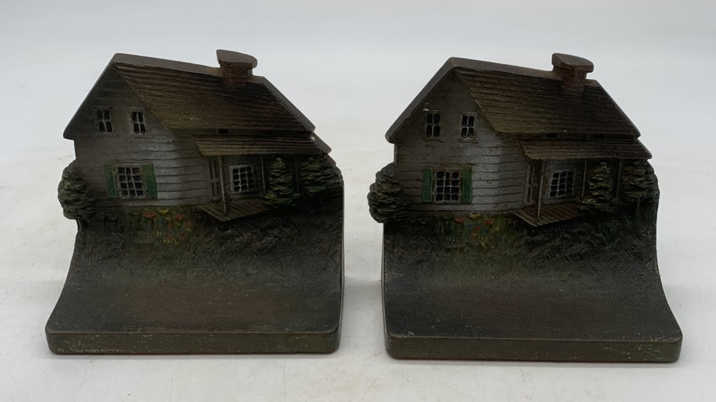 Bradley & Hubbard cottage bookends (1 of 4)