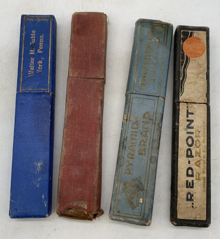4 straight razors in boxes (1 of 6)