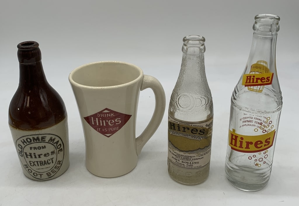 Hires Root Beer bottles and mug (1 of 3)