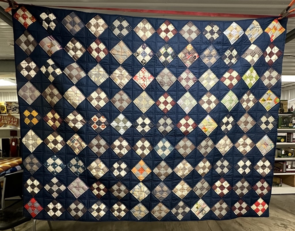 Contemporary Amish Made Nine Patch Quilt (1 of 3)