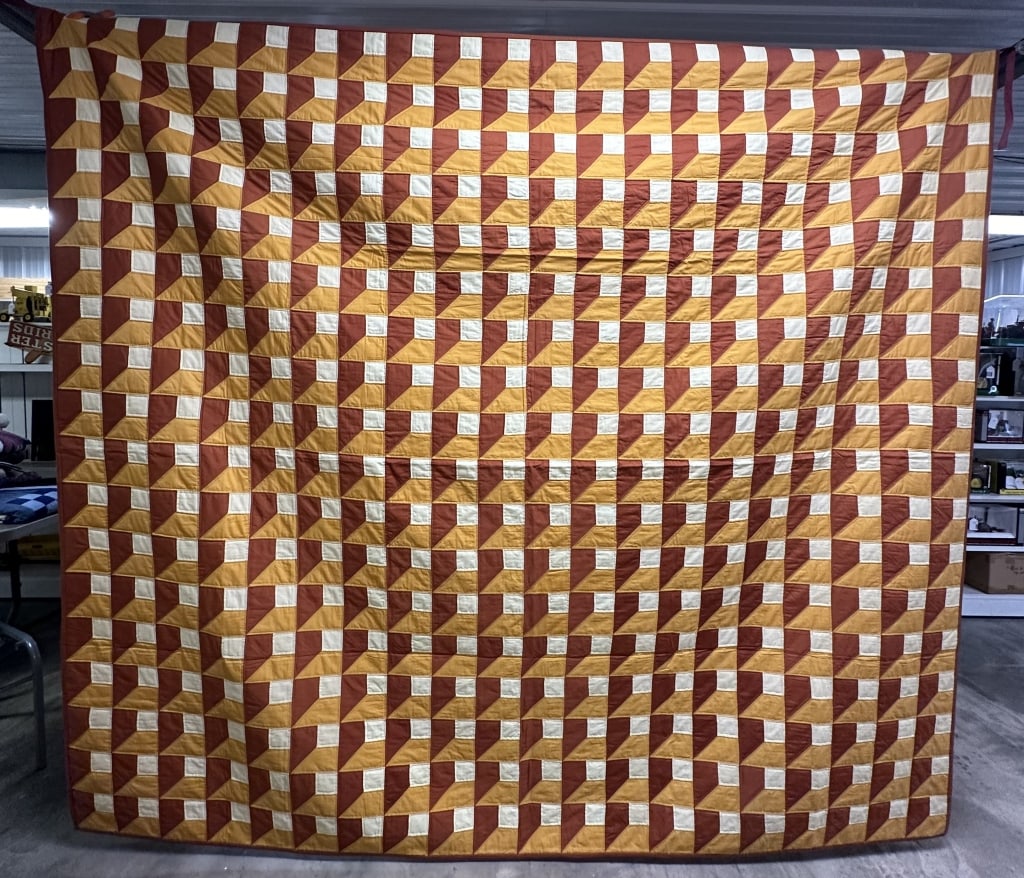 Contemporary Amish Made Shadow Box Quilt (1 of 3)