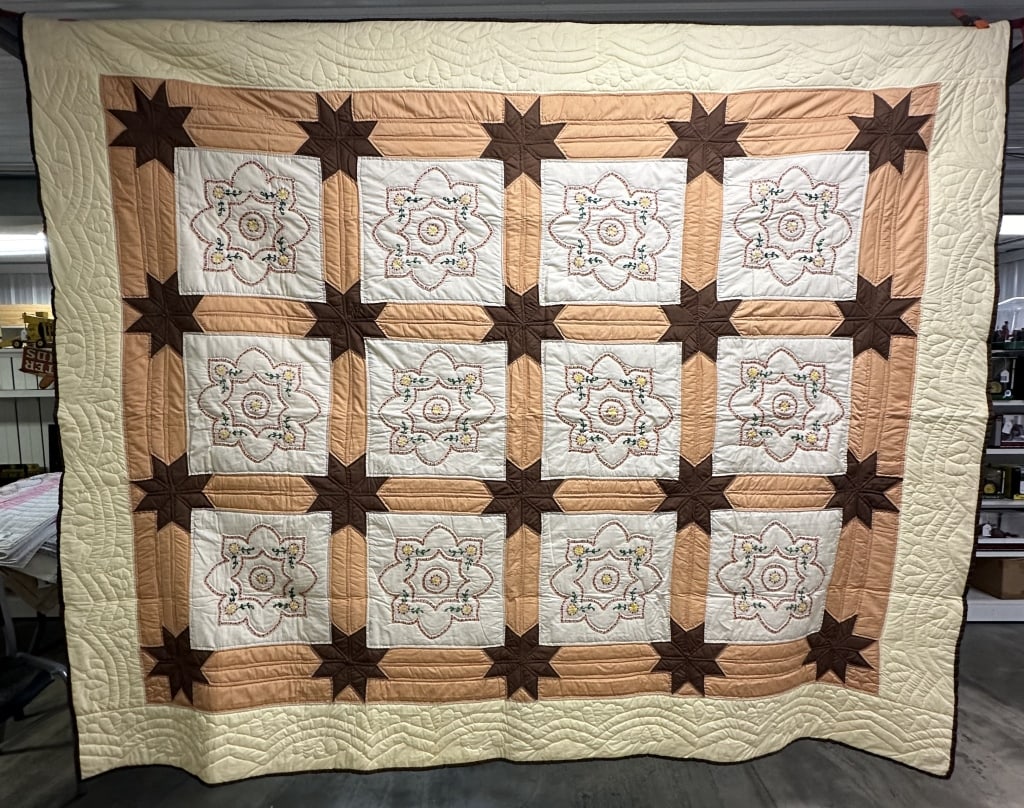 Contemporary Amish Made Stars Quilt (1 of 3)