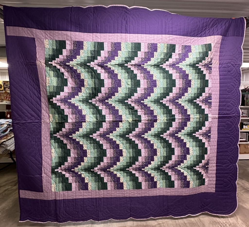 Contemporary Amish Made Bargello Quilt (1 of 3)