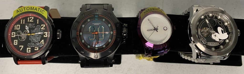 4 Invicta Watches: two w/tags; all appear unused