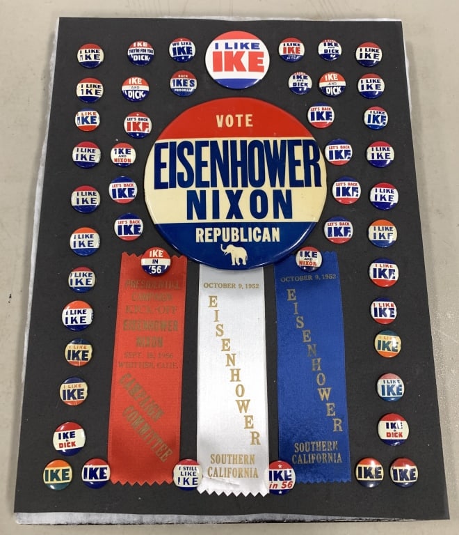 EISENHOWER AND NIXON 1952-56 CAMPAIGN BUTTONS PLUS (1 of 3)