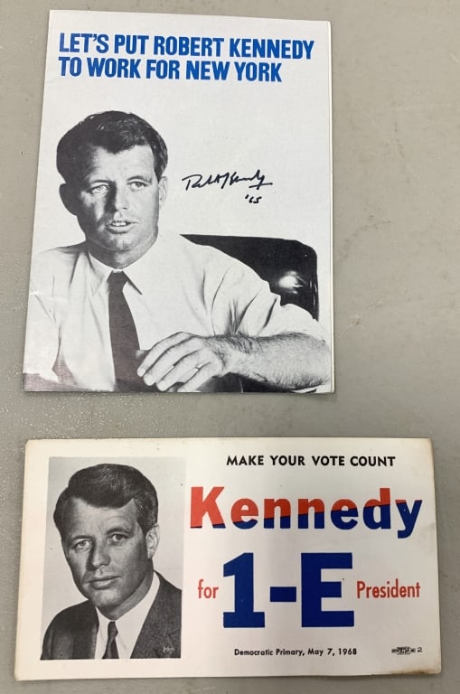 ROBERT KENNEDY 8 PIECES INCLUDING INK SIGNED 1965 (1 of 4)