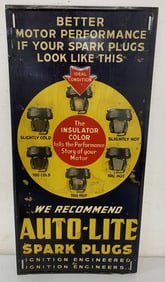 Auto-Lite Spark Plugs tin sign
