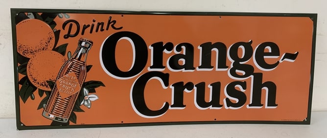 Drink Orange Crush tin sign