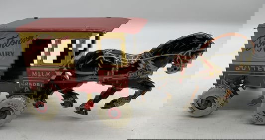 Marx Toytown Dairy Horse drawn wagon